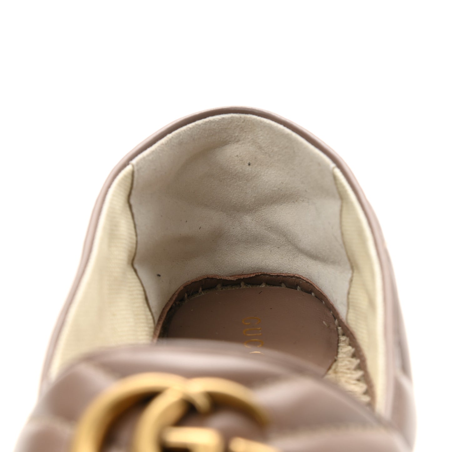 Nappa Matelasse GG Marmont Espadrilles 38.5 Porcelain Rose