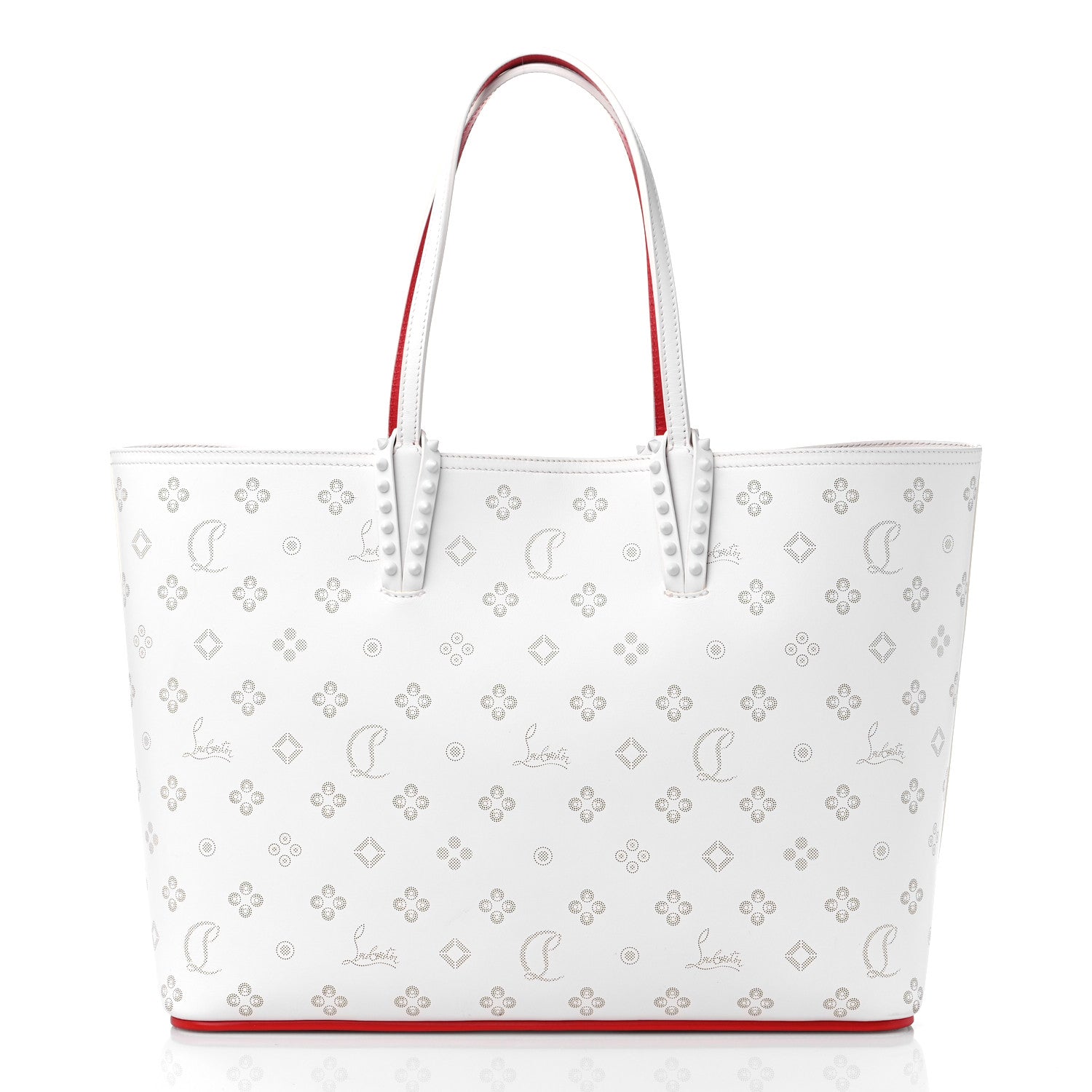 Christian Louboutin Calfskin Loubinthesky East West Cabata Tote White 3 of 10