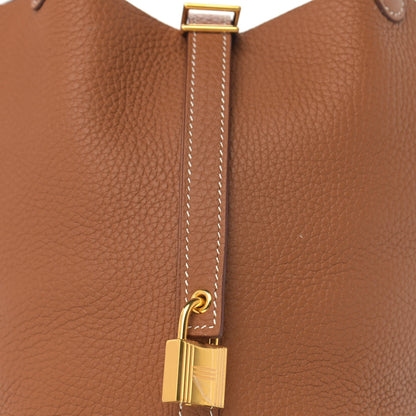 Hermes Taurillon Clemence Picotin Lock 18 PM Gold 8 of 13