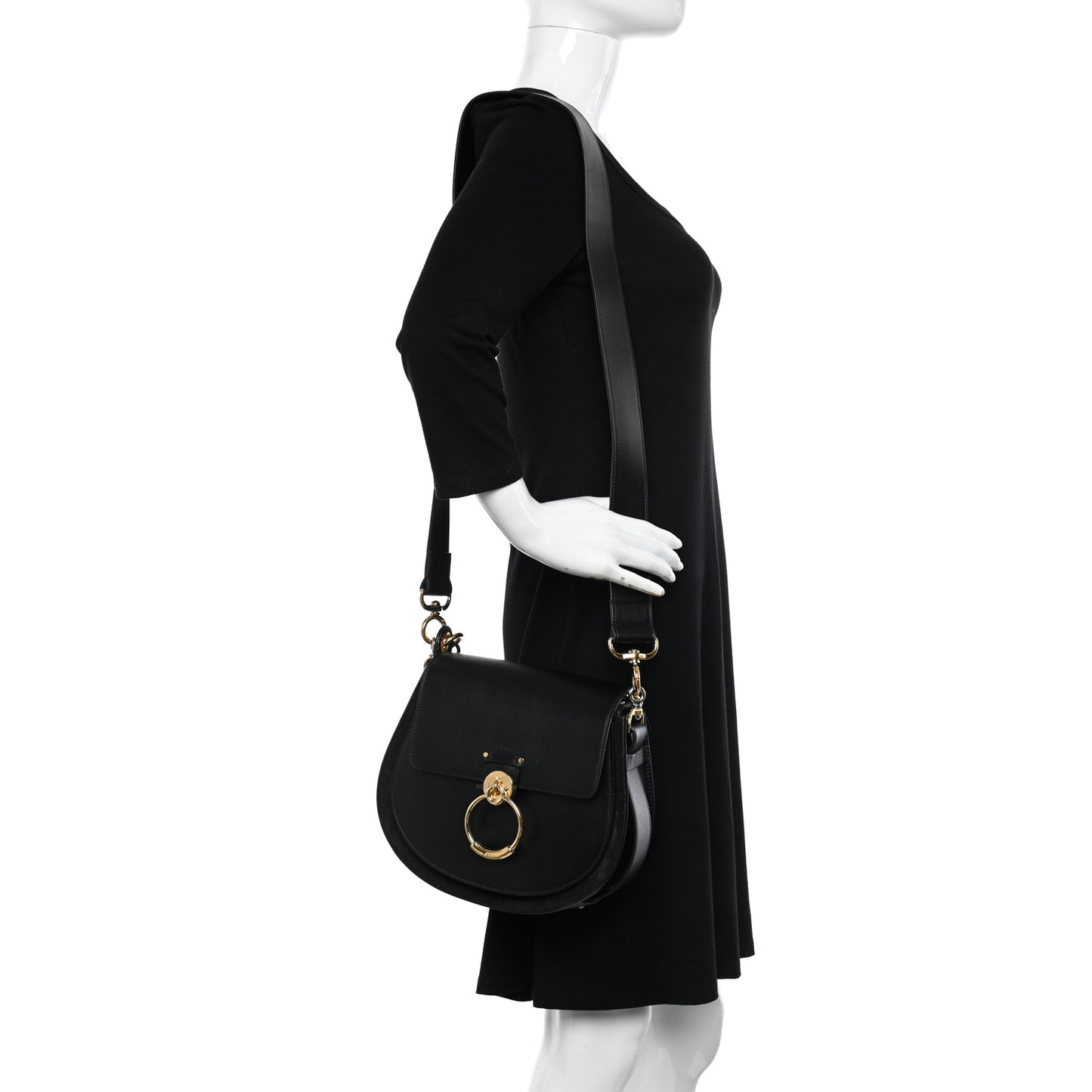 Calfskin Small Tess Bag Black