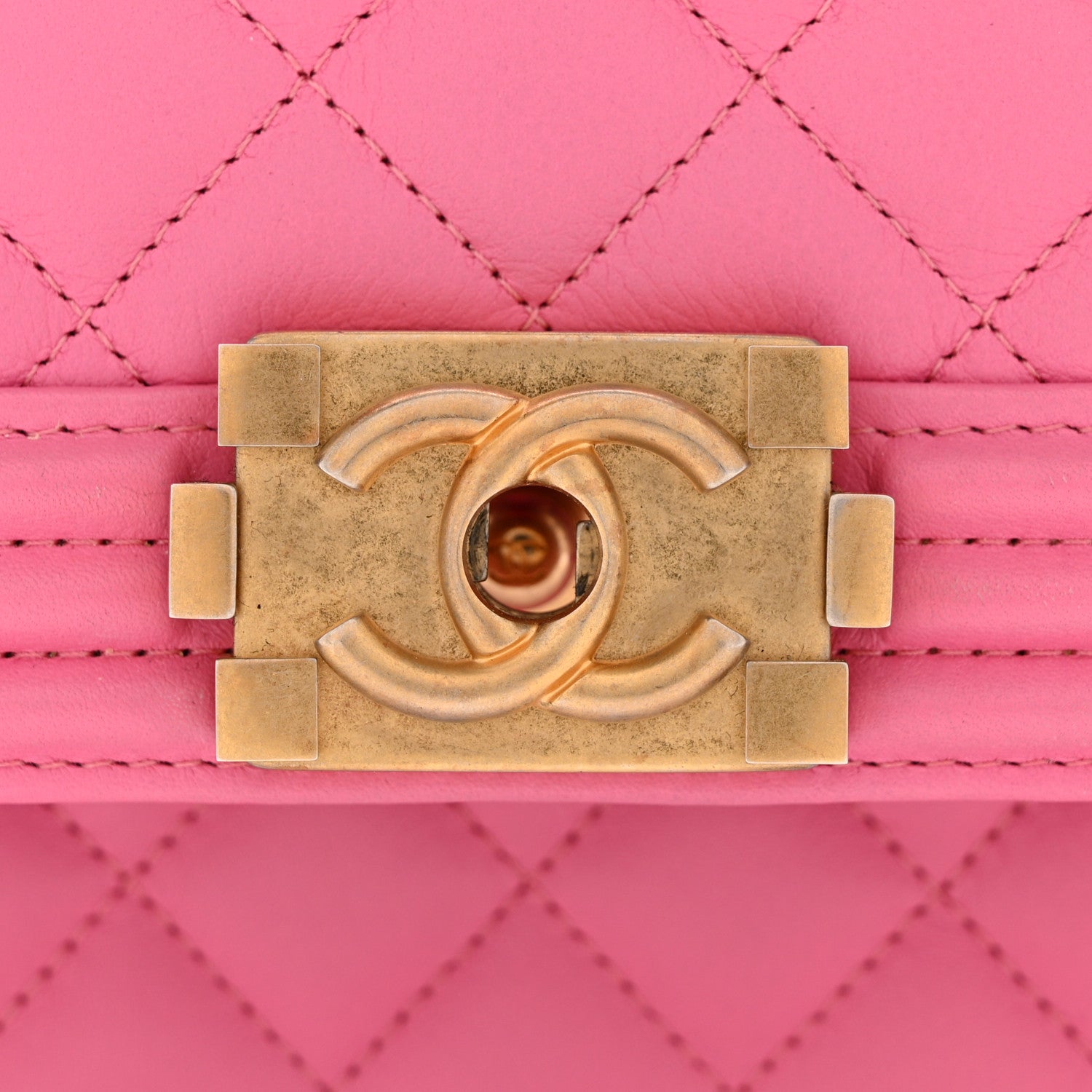 Chanel Calfskin Quilted North South Boy Flap Pink 13 of 15