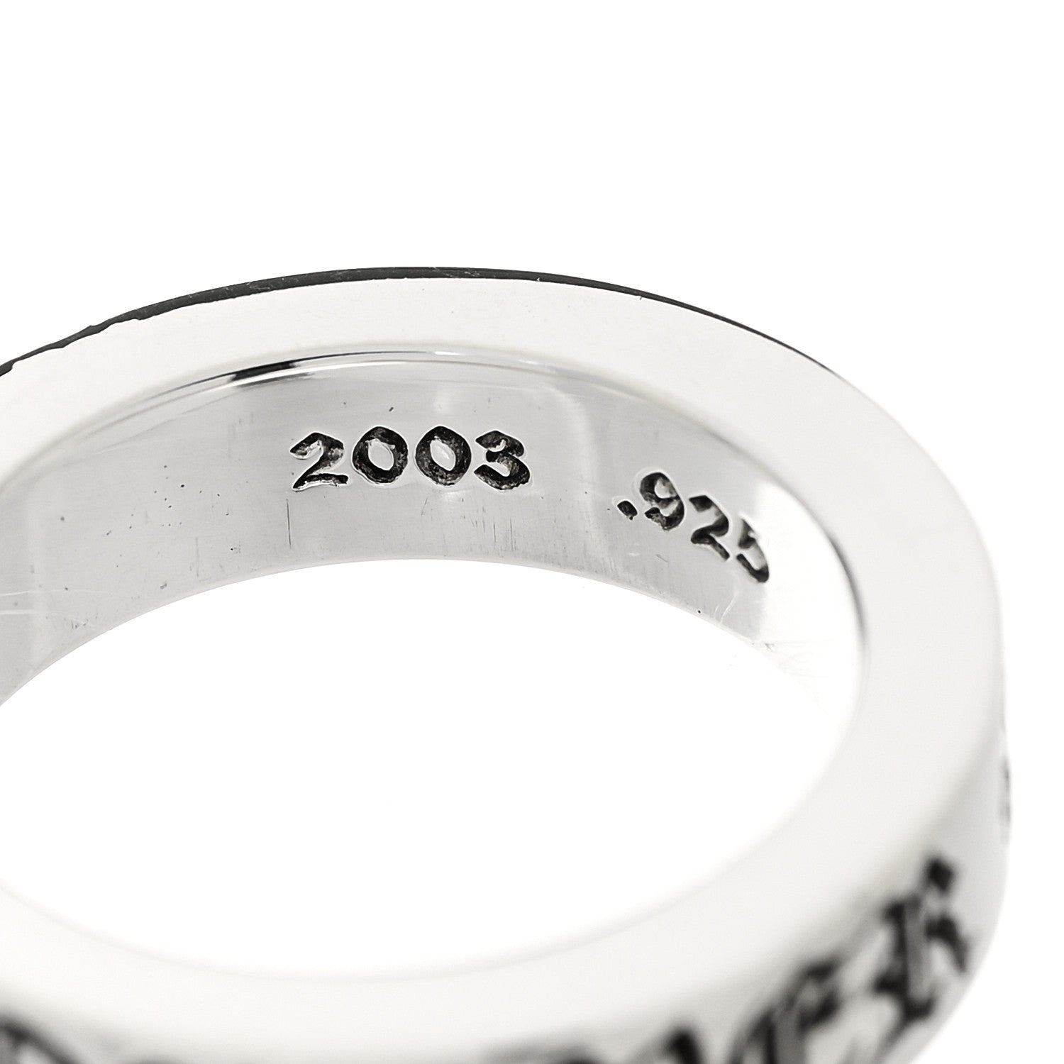 【Peace of ChromHeart】 Chrome Hearts Sterling Silver Cross CH Forever Spacer Ring 60 9