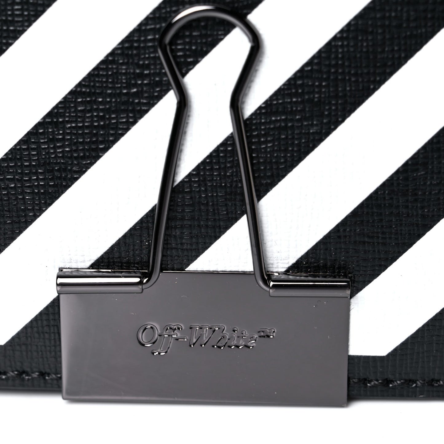 Calfskin Diag Flap Bag Black White