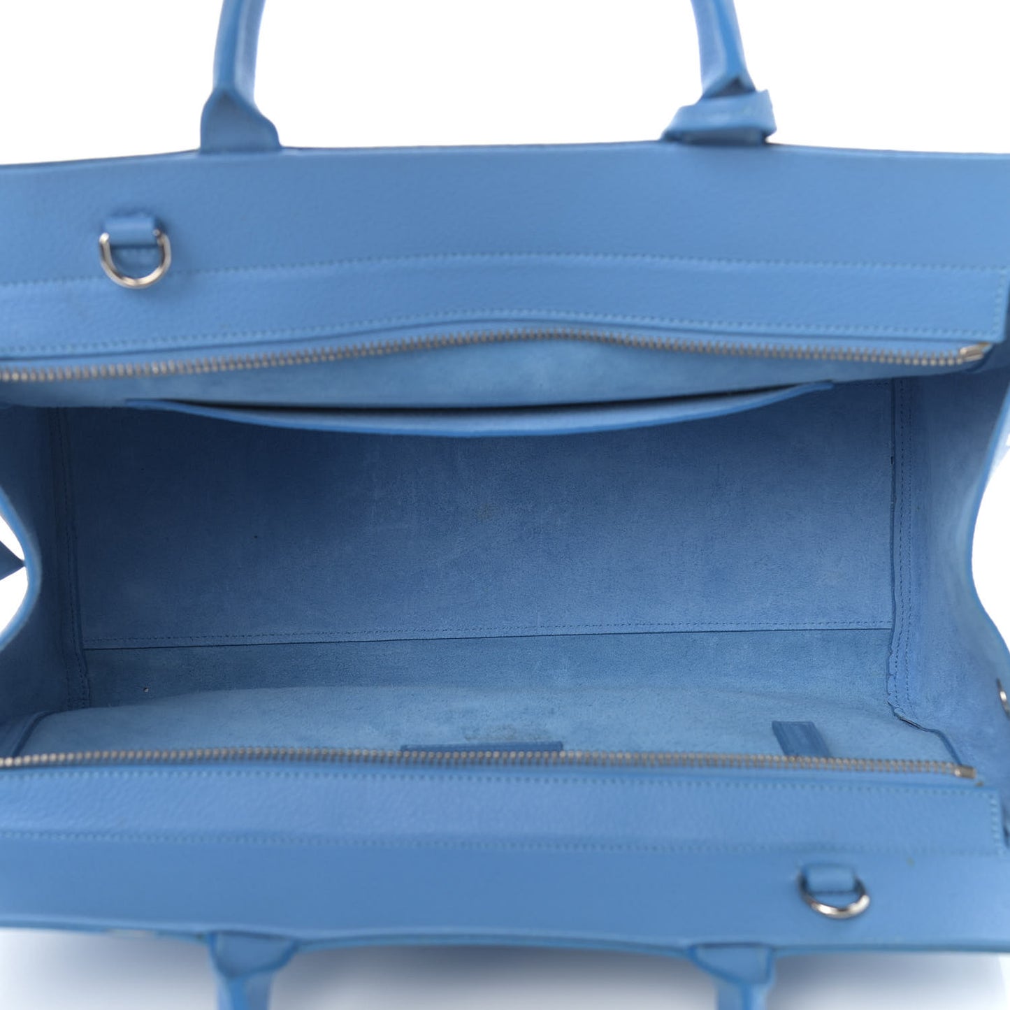 Grained Calfskin Small Rive Gauche Cabas Blue Clair
