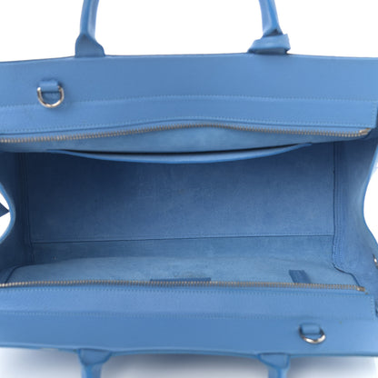 Saint Laurent Grained Calfskin Small Rive Gauche Cabas Blue Clair 5 of 16