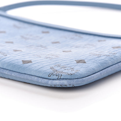 MCM Visetos Anya Shopper Tote Pouch Blue 8 of 8