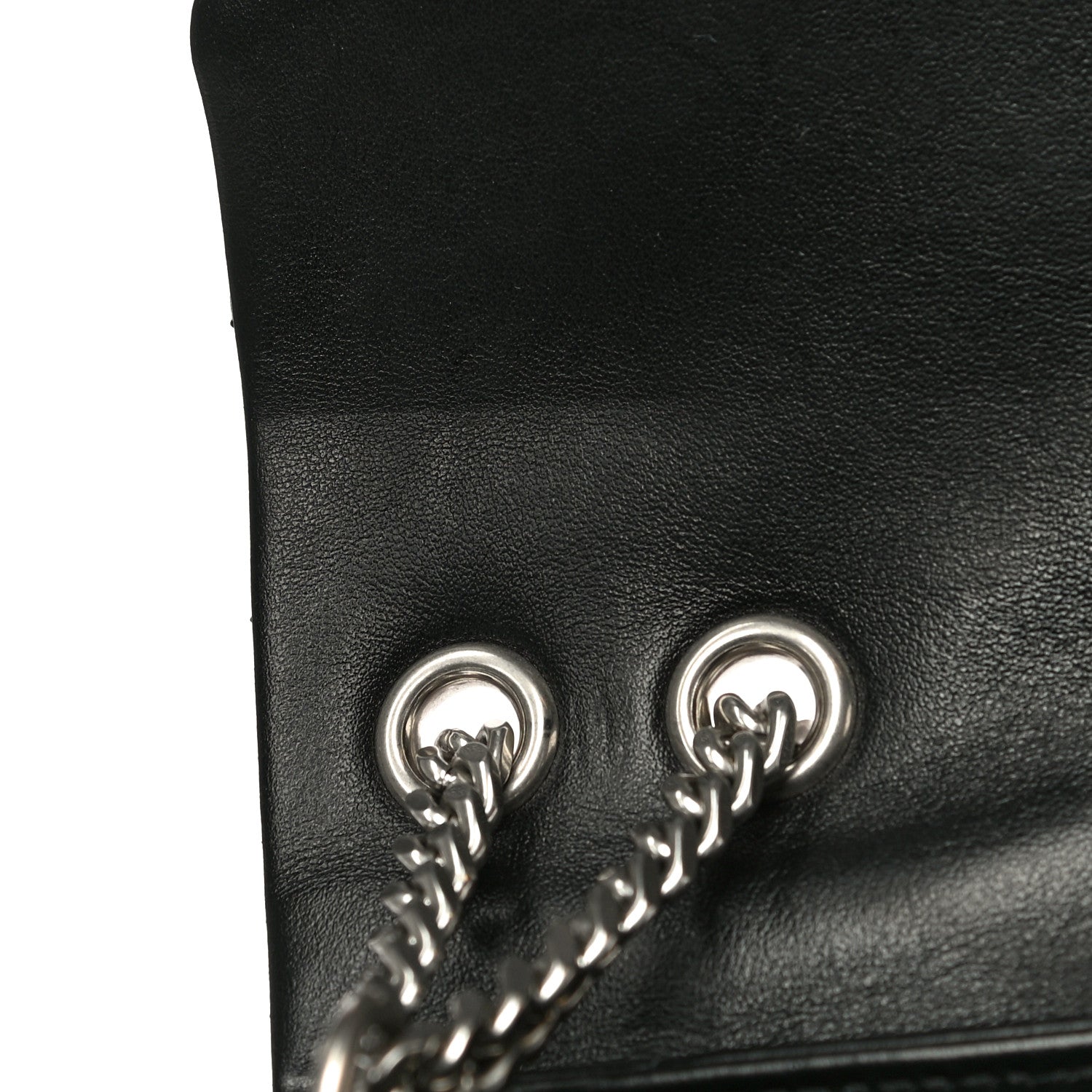 Saint Laurent Calfskin Y Quilted Monogram Small Loulou Chain Satchel Black 12 of 13
