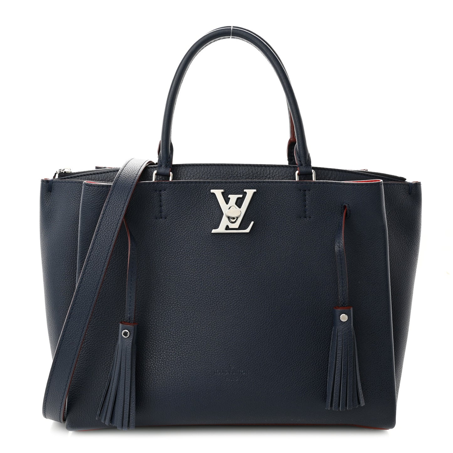 Calfskin Lockmeto Marine Rouge