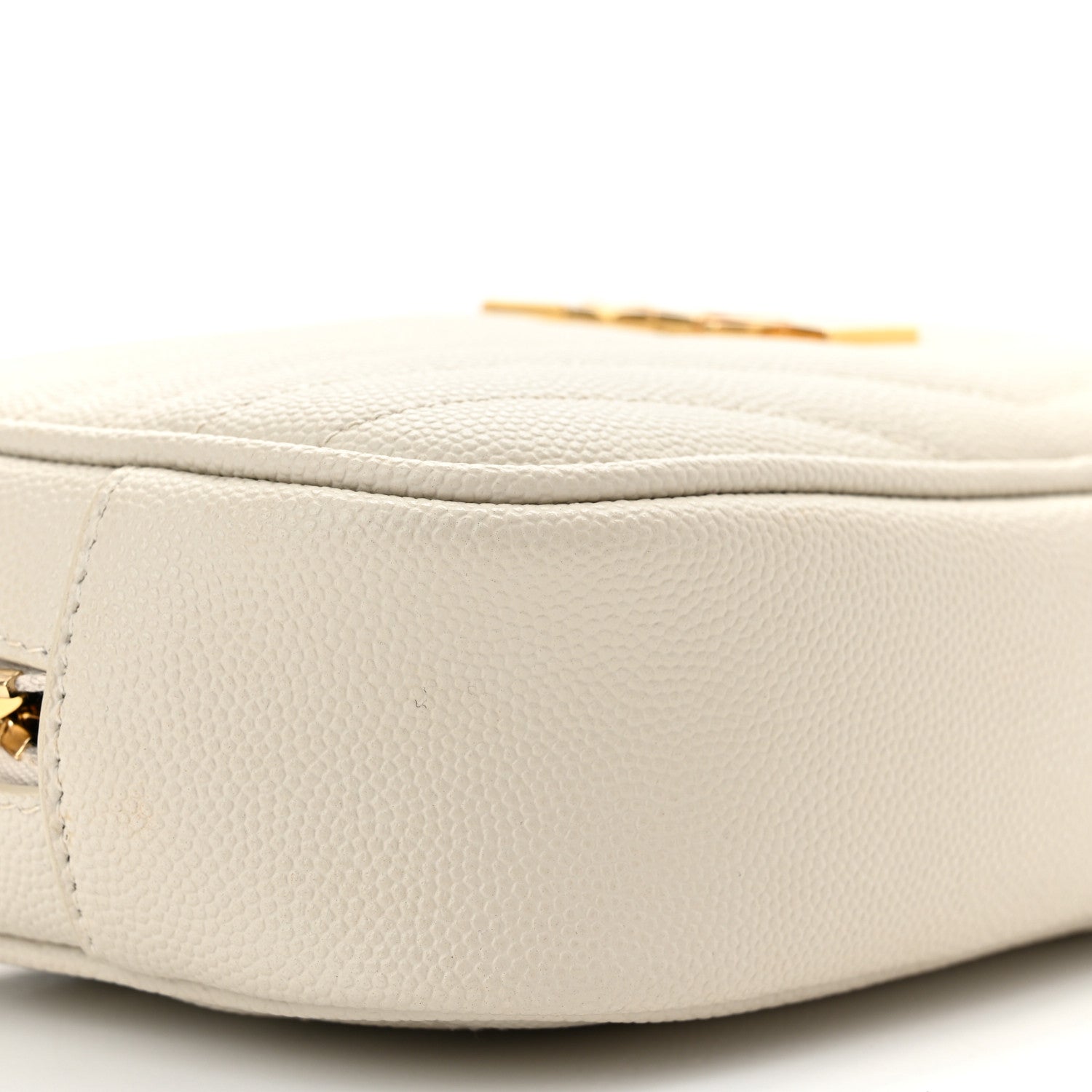 Saint Laurent Grain De Poudre Matelasse Monogram Mini Lou Camera Bag Blanc Vintage 9 of 10