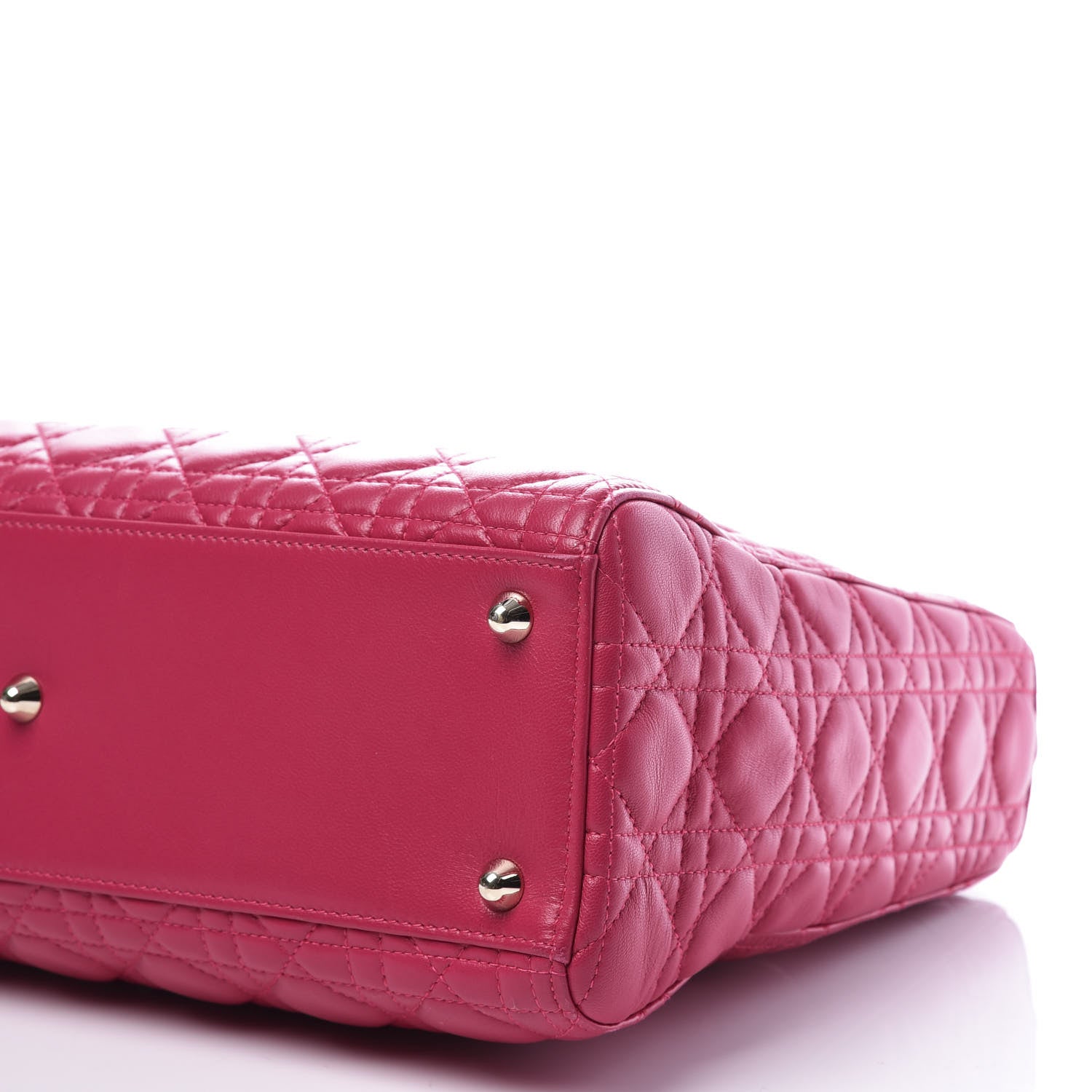 Christian Dior Lambskin Cannage Large Lady Dior Pink 6 of 10