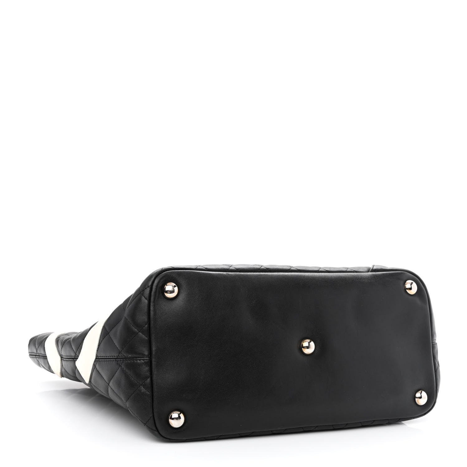 Chanel Calfskin Quilted Large Cambon Tote Black White 4 of 14