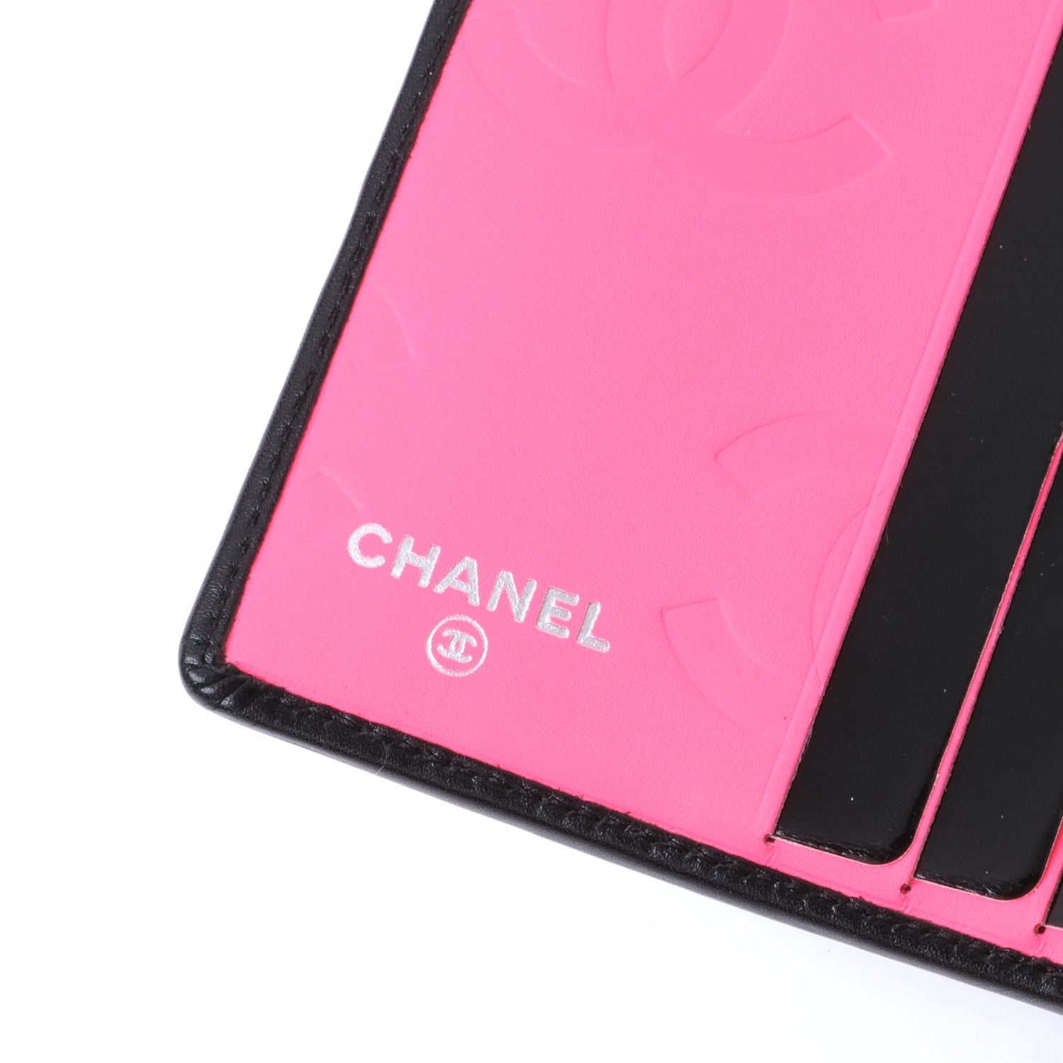 Chanel Calfskin Quilted Bi-fold Wallet Black White 6 of 7