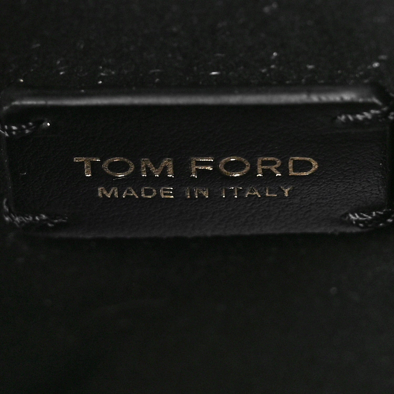 Tom Ford Calfskin Crocodile Embossed Mini Maxi Chain Bucket Bag Black 6 of 8