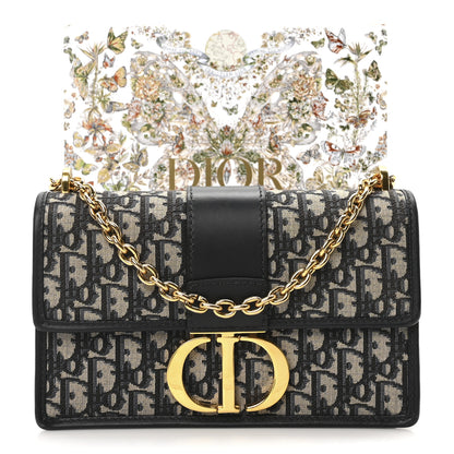 Christian Dior Oblique 30 Montaigne Chain Flap Bag Blue 11 of 11