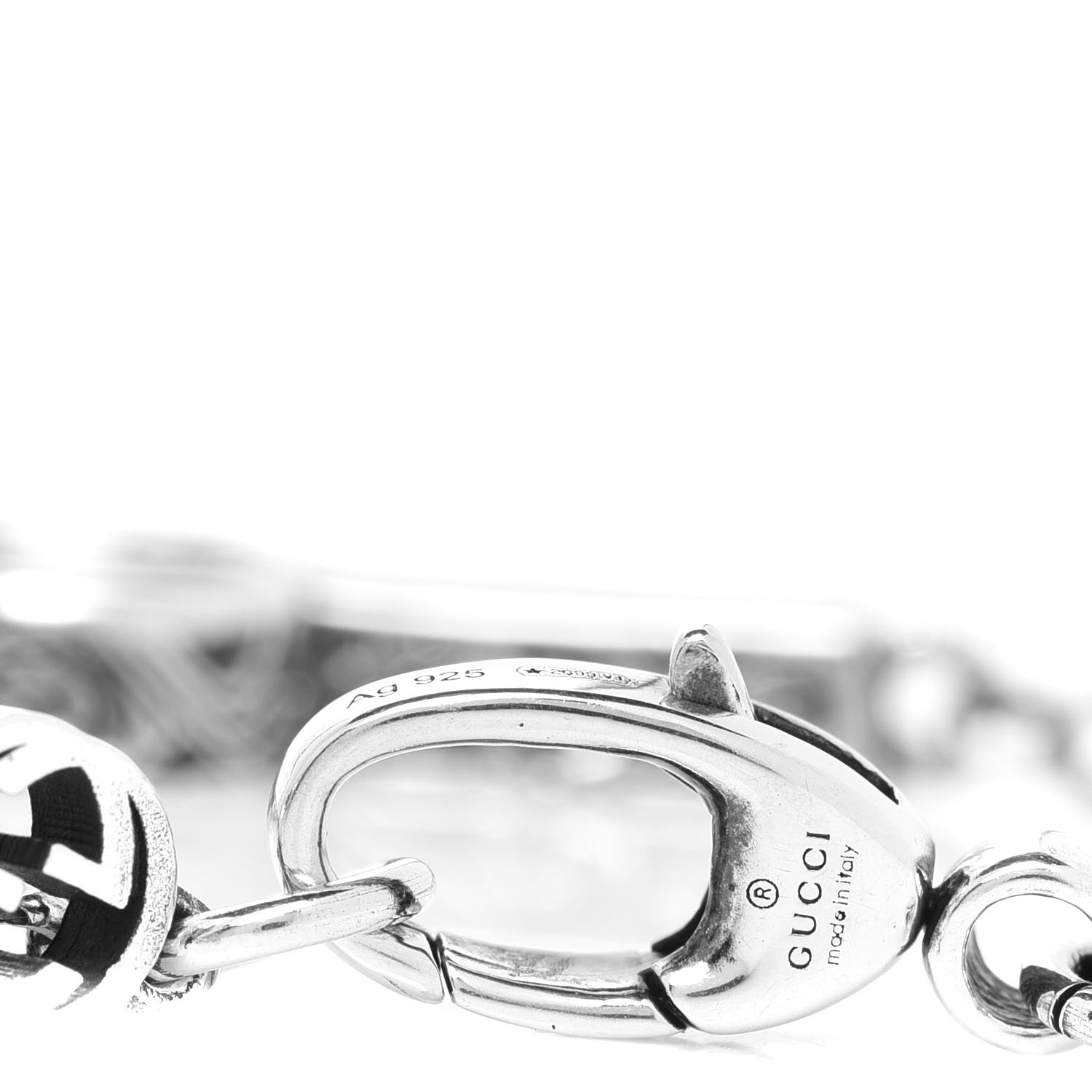 Gucci Sterling Silver Double G Key Bracelet 4 of 5