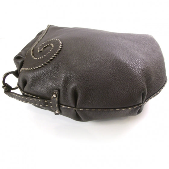 Fendi Leather Selleria Biga Hobo Brown 4 of 8