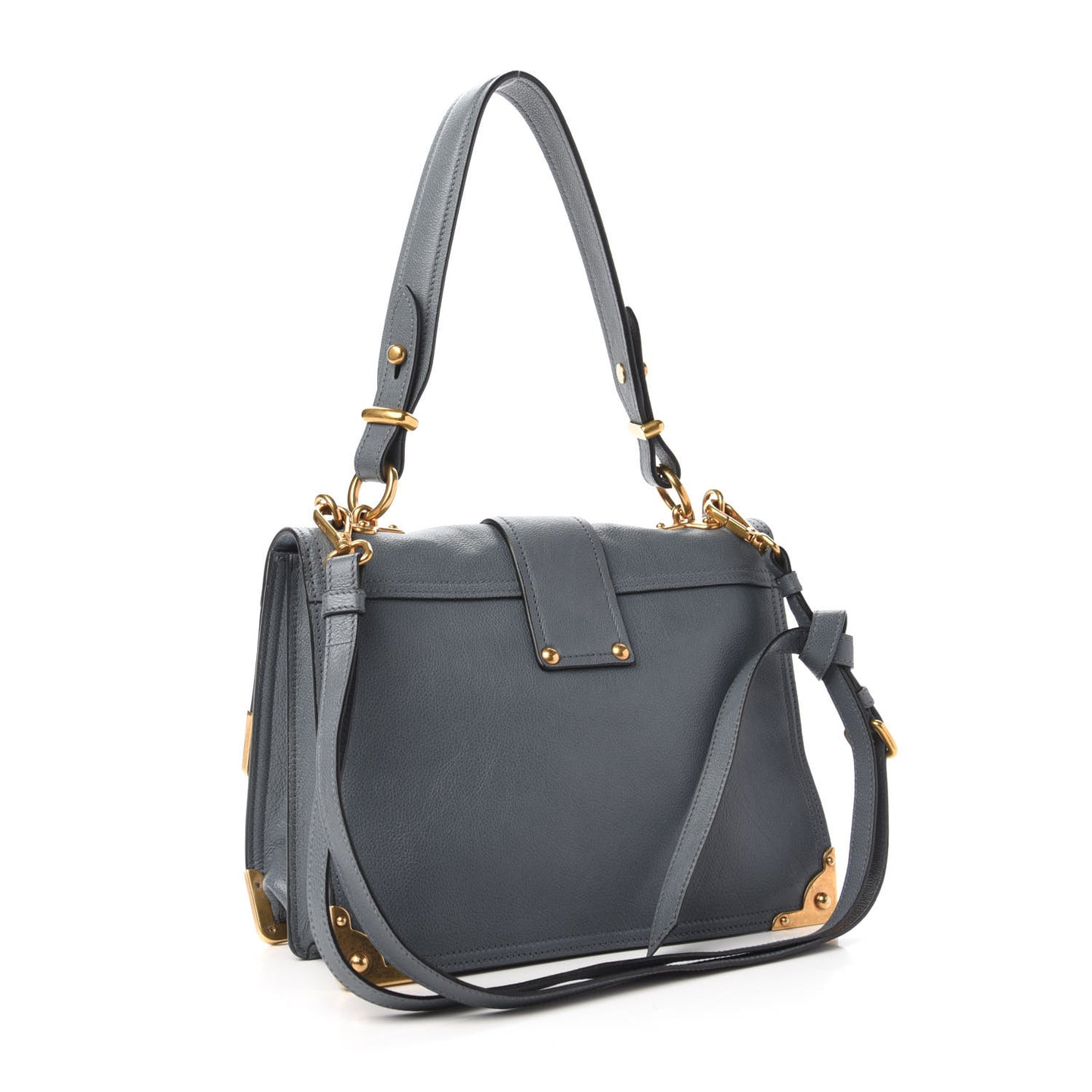 Glace Calf Medium Soft Cahier Bag Marine Astrale