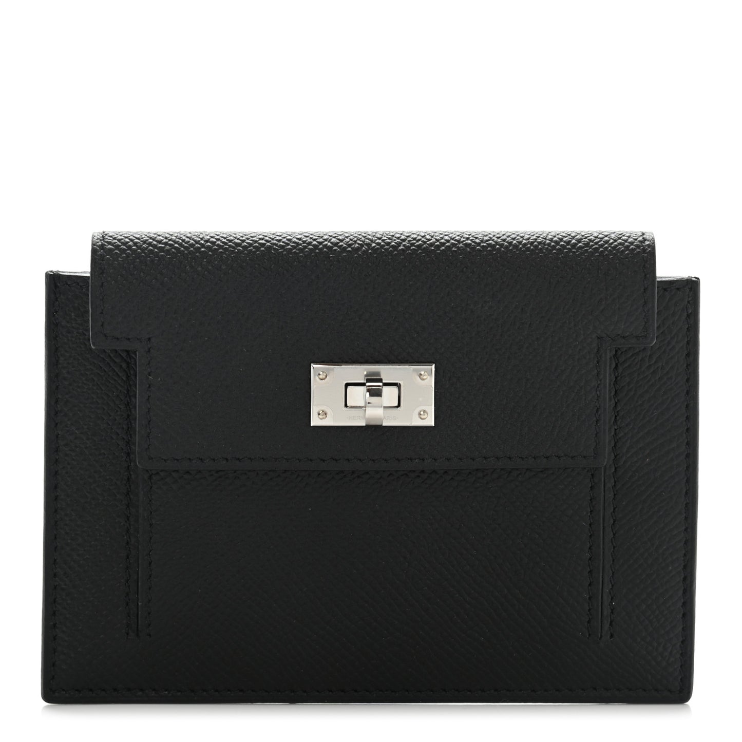 Epsom Kelly Pocket Compact Wallet Black