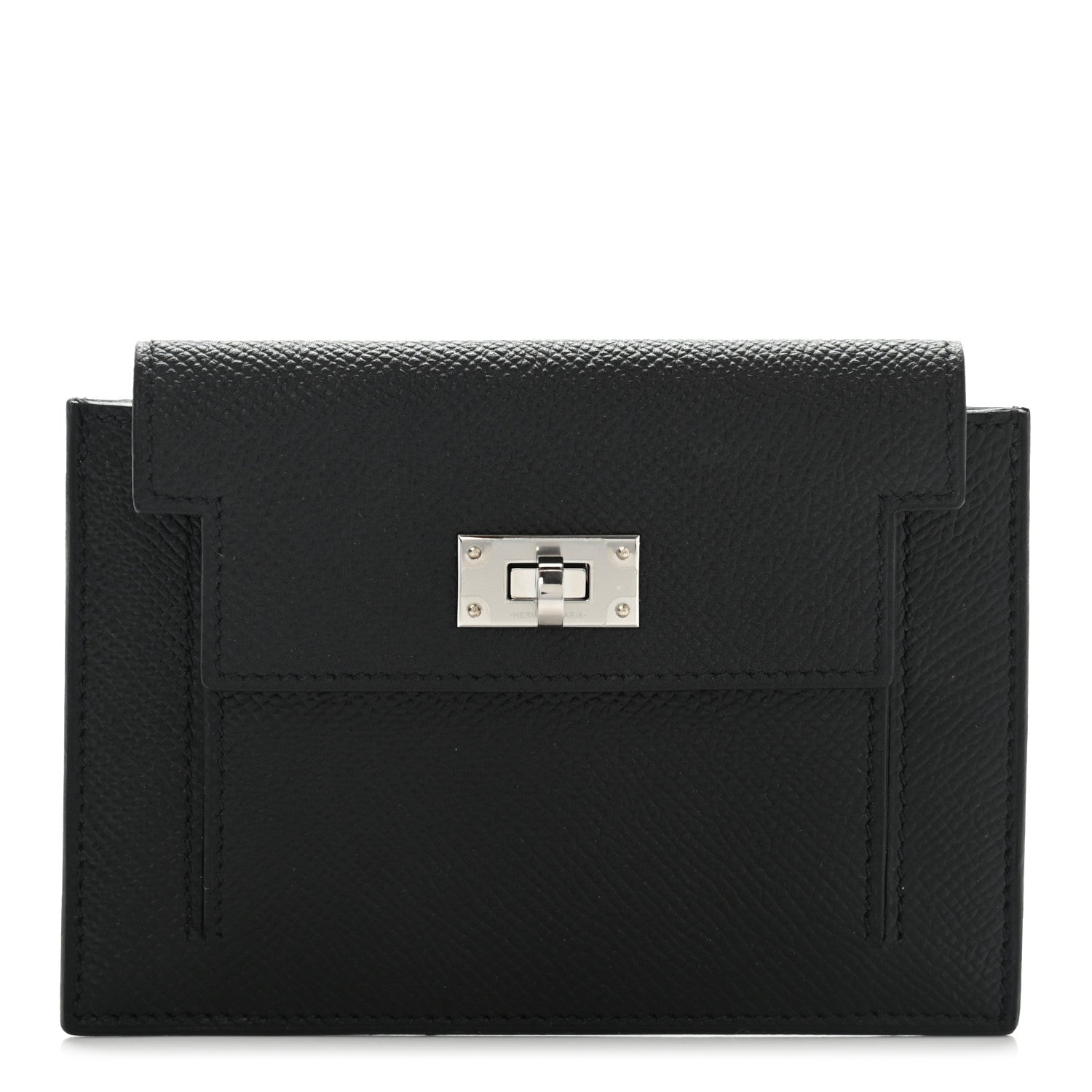 Hermes Epsom Kelly Pocket Compact Wallet Black 1 of 7