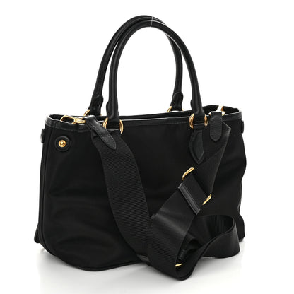 Prada Tessuto Nylon Soft Calf Small Tote Black 3 of 9
