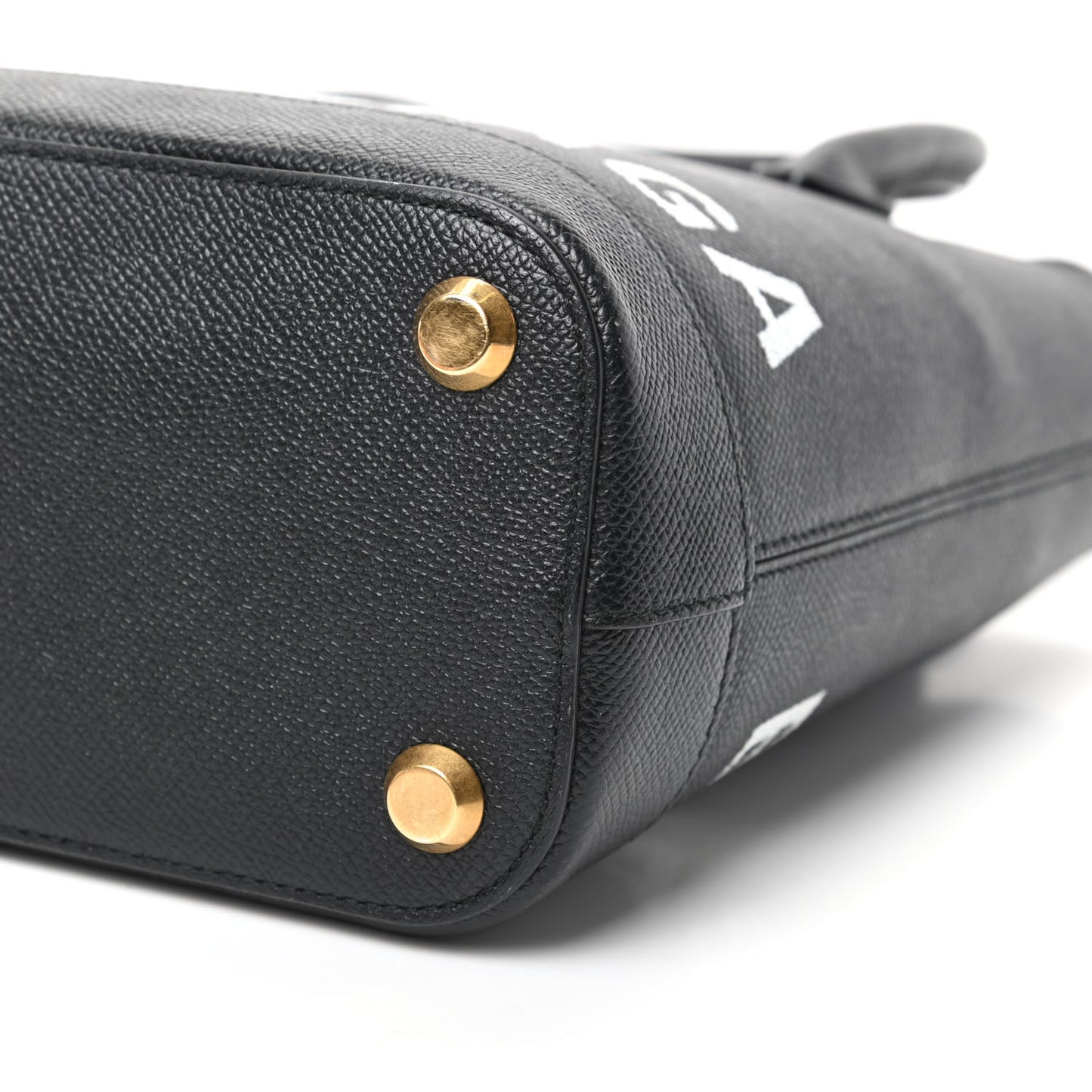 Grained Calfskin Ville Aj Tote XXS Black