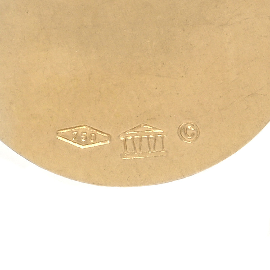 Temple St. Clair 18K Yellow Gold Round Angel Pendant 4 of 4