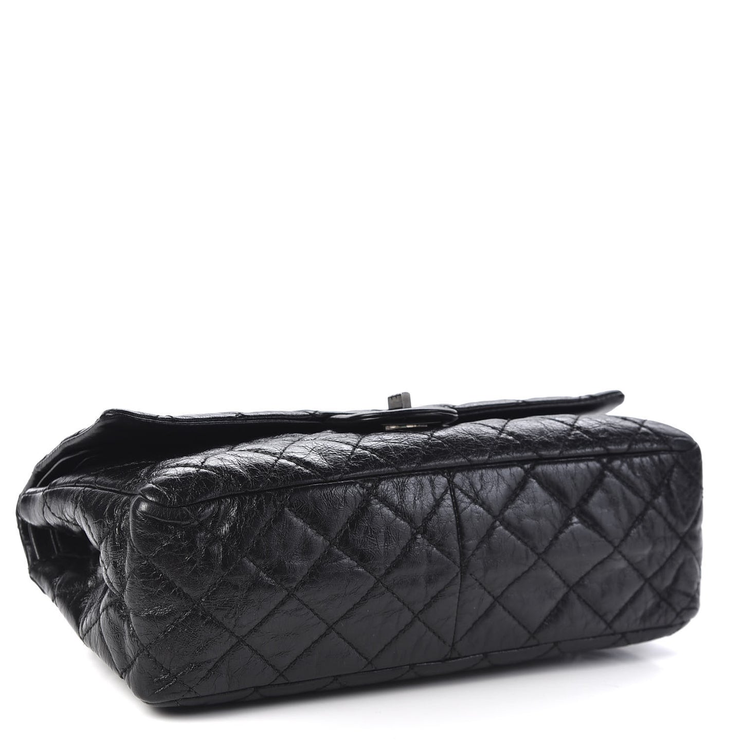 Aged Calfskin Quilted 2.55 Reissue 226 Flap So Black
