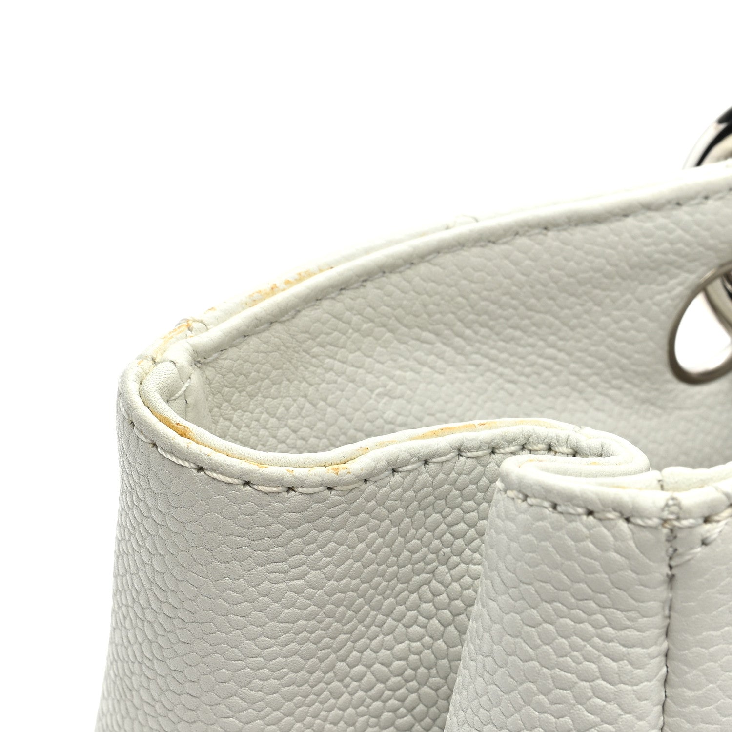 Chanel Caviar Quilted Grand Shopping Tote GST White 8 of 10