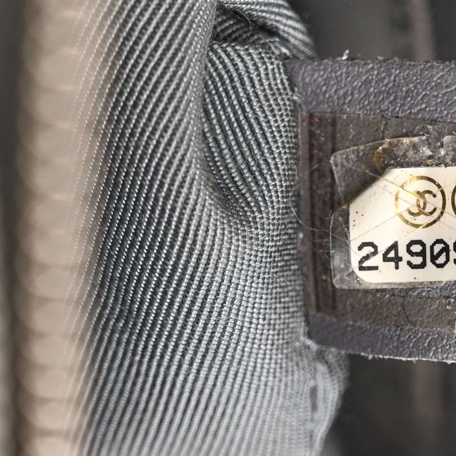 Chanel Sheepskin Chevron Quilted Mademoiselle Vintage Shopping Tote Dark Grey 7 of 12