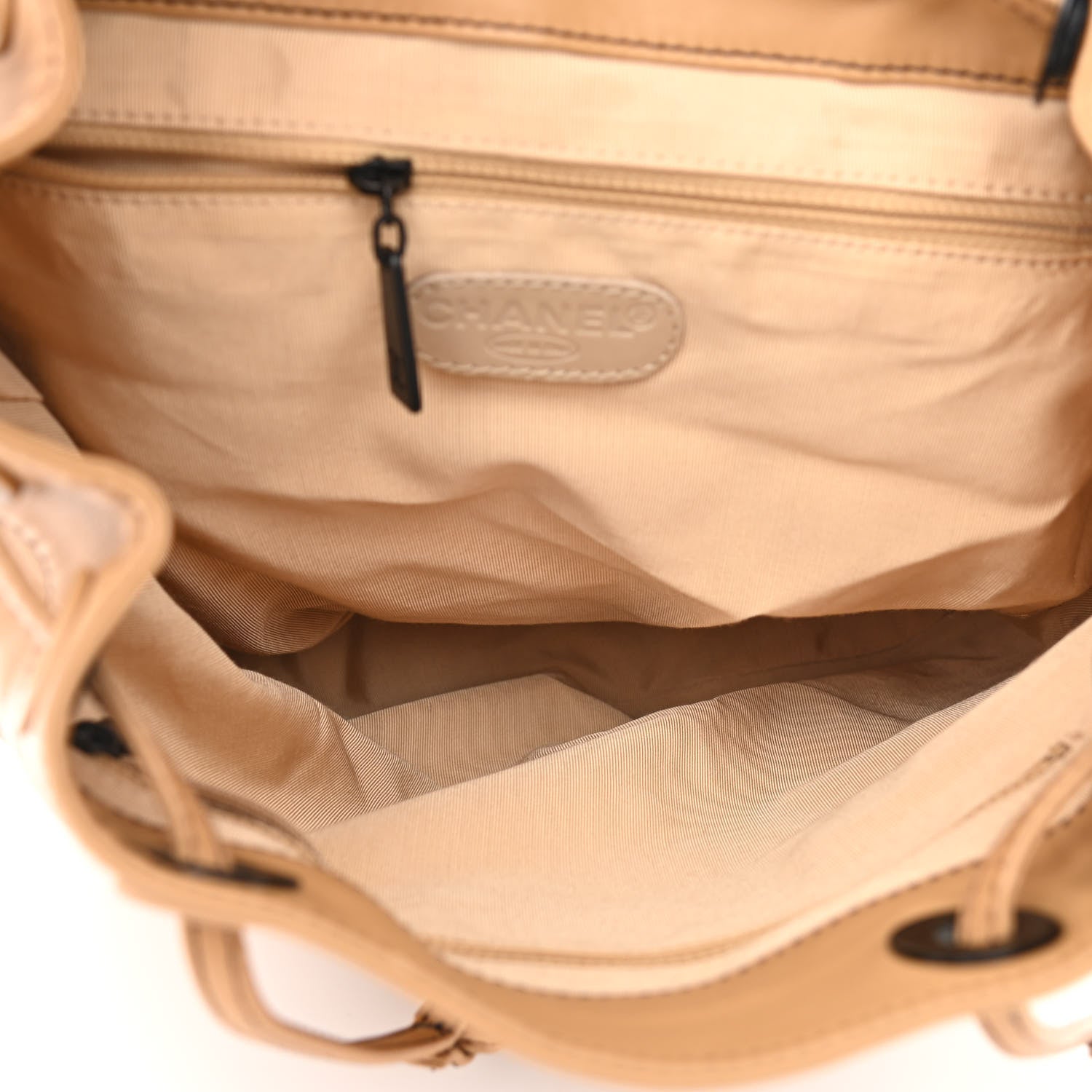 Chanel Lambskin CC Drawstring Backpack Beige 5 of 12