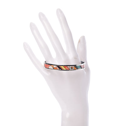 Hermes Enamel Printed On A Summer Day Narrow Bracelet 62 Futurisme 2 of 5