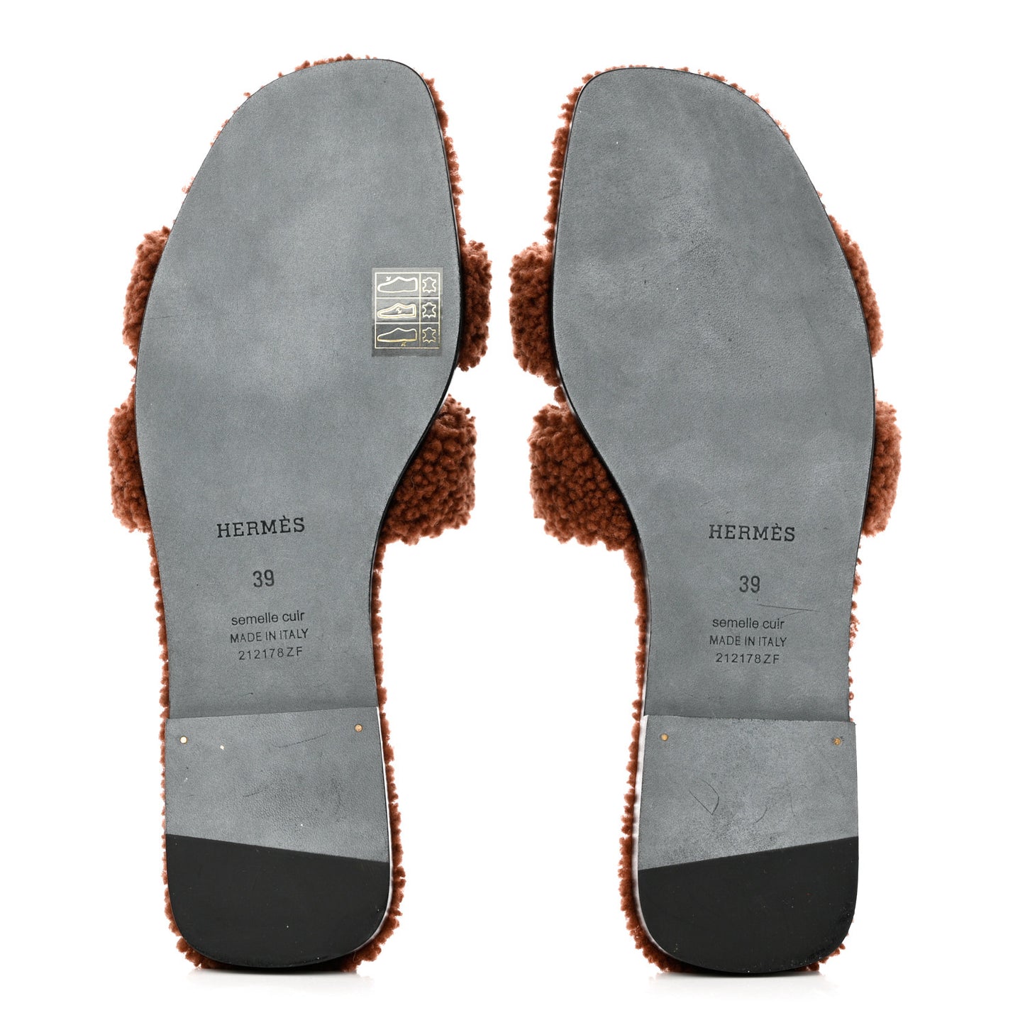Woolskin Oran Sandals 39 Cognac