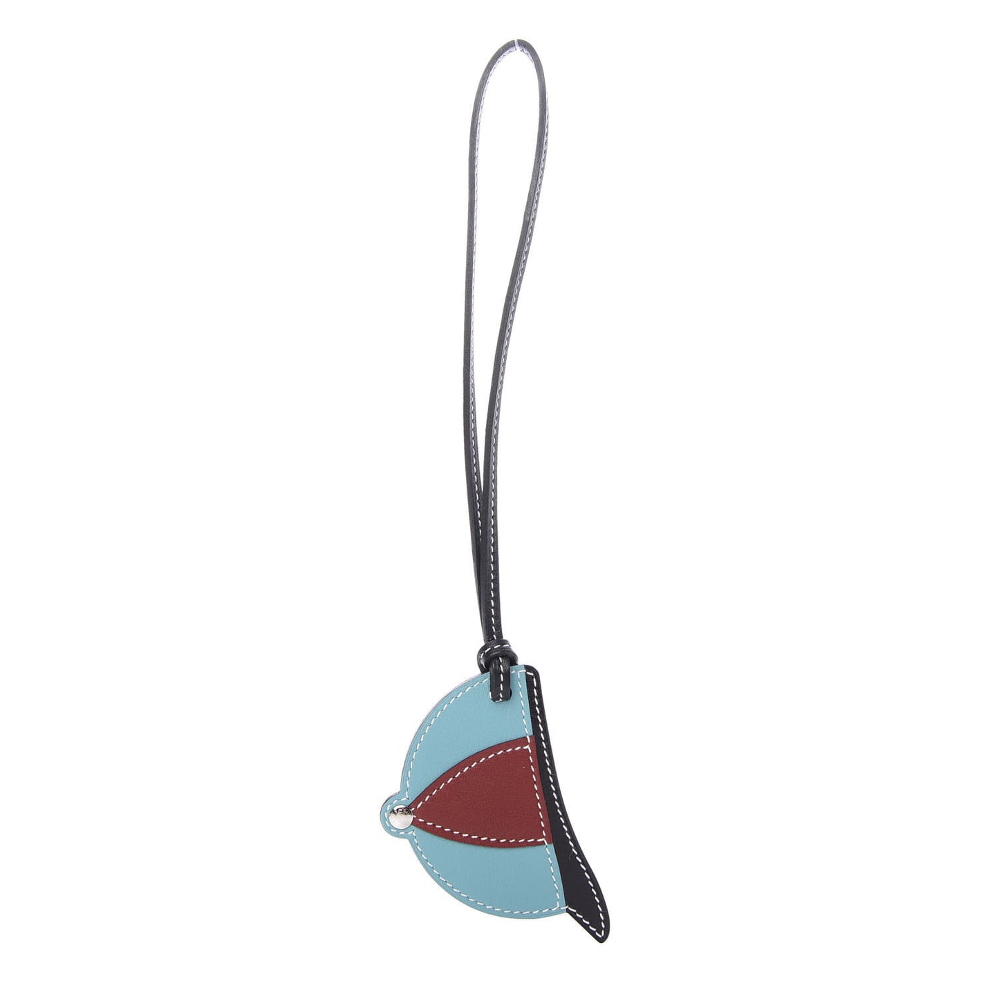 Swift Paddock Bombe Bag Charm Bleu Saint Cyr Rouge H