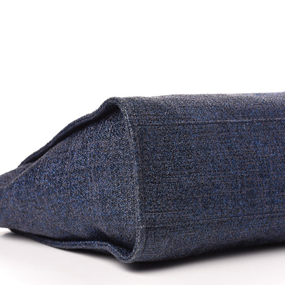 Chanel Lurex Canvas Large Deauville Tote Navy Blue 8 of 10