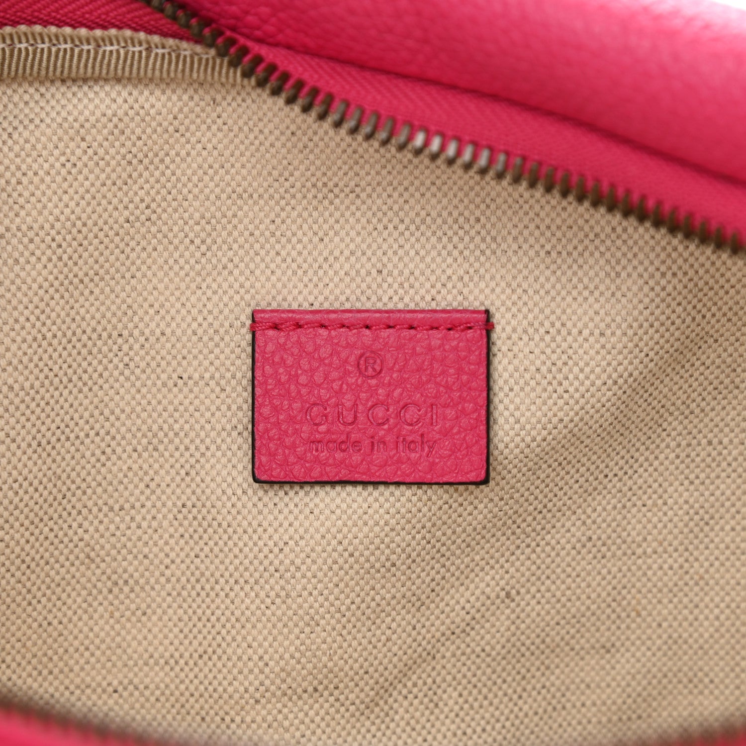Gucci Grained Calfskin Logo Belt Bag Pink 6 of 8