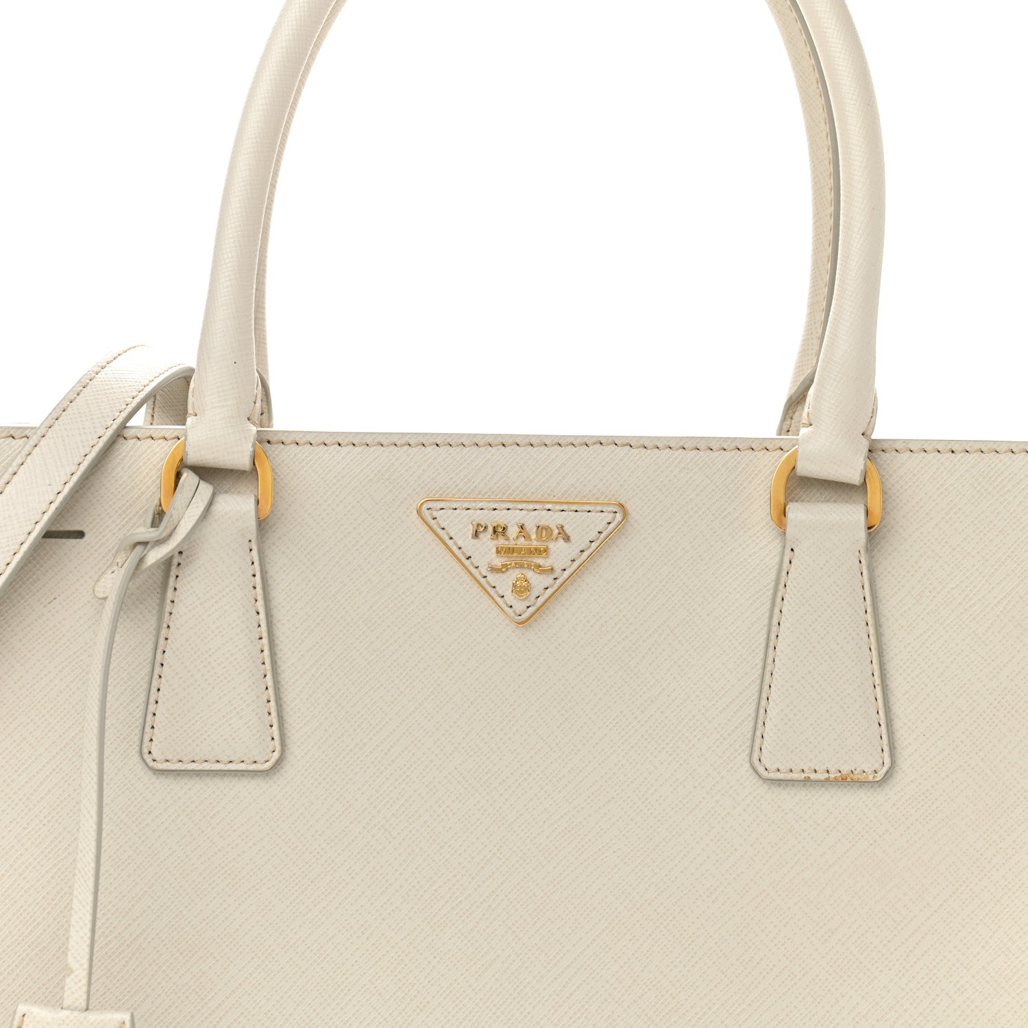 Prada Saffiano Medium Galleria Double Zip Tote Bianco 6 of 14