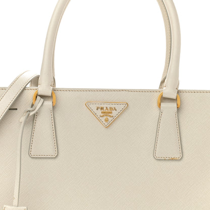 Prada Saffiano Medium Galleria Double Zip Tote Bianco 6 of 14