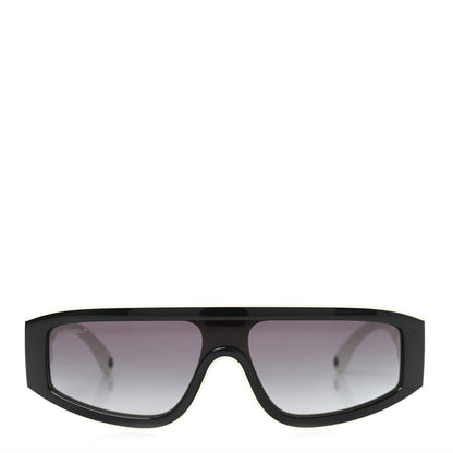 Chanel Acetate Cat Eye Sunglasses 6057 Black White Black White 2 of 7