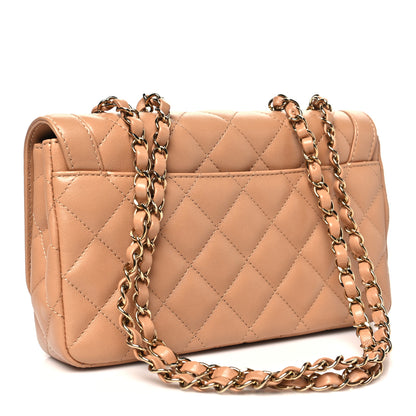 Chanel Lambskin Quilted Small Flap Bag Dark Beige 3 of 10