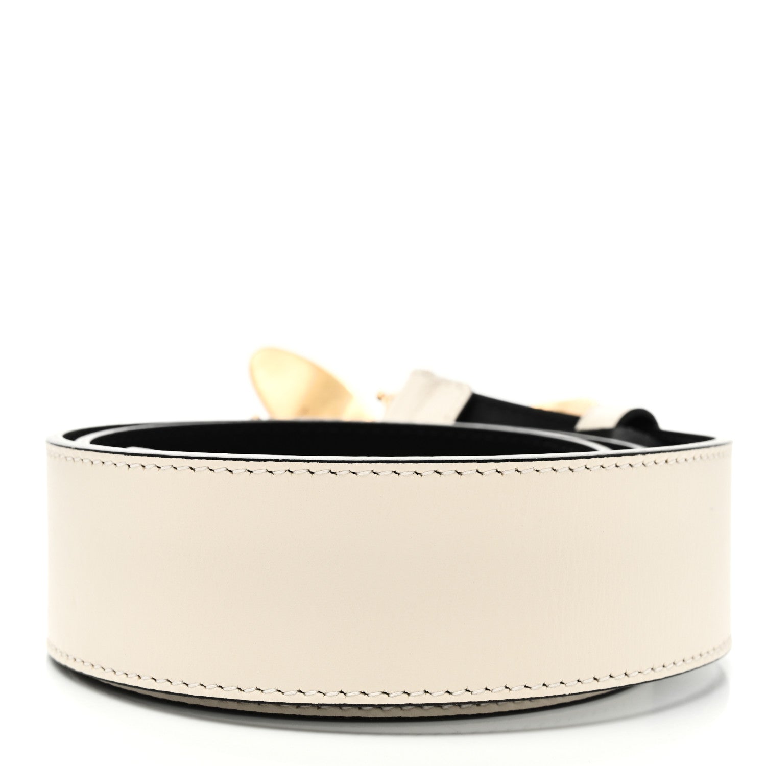 Gucci Calfskin Queen Margaret Bee Belt 85 34 White 2 of 6