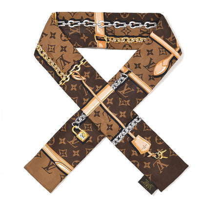 Louis Vuitton Silk Monogram Confidential Bandeau Brown 1 of 4