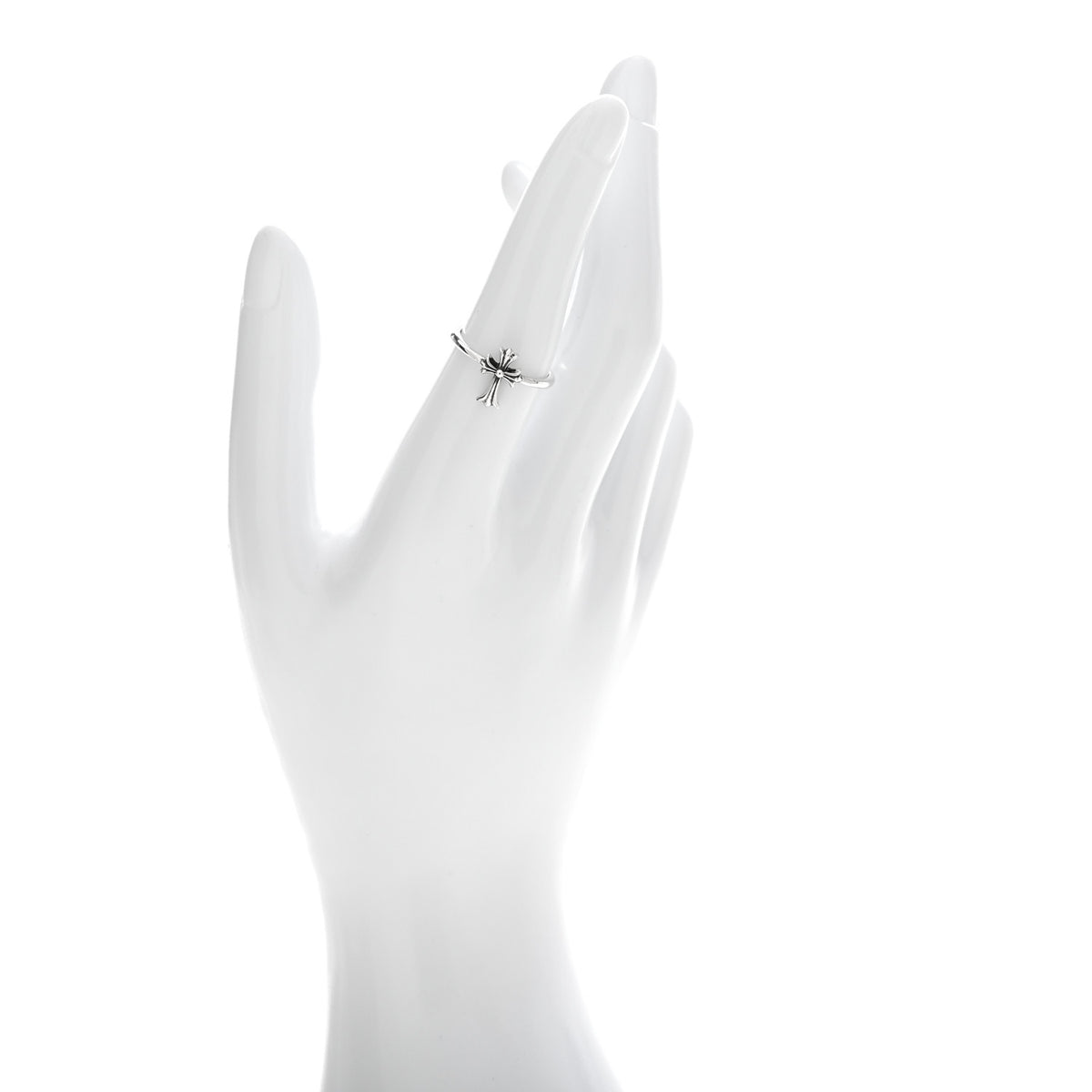 Chrome Hearts Sterling Silver Bubblegum Cross Ring 53 6.25 2 of 7