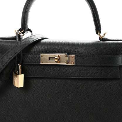 Hermes Epsom Kelly Sellier 28 Black 7 of 10