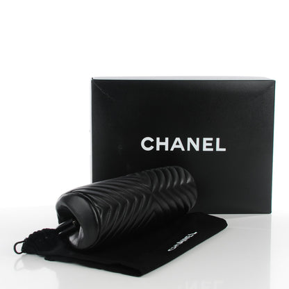 Chanel Lambskin Chevron Quilted Timeless Clutch So Black 4 of 7