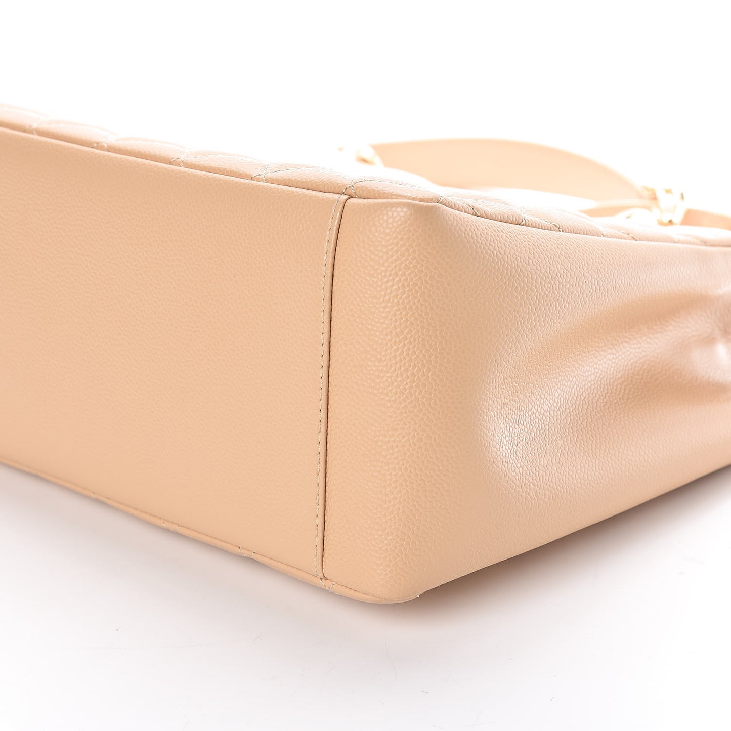 Caviar Quilted Grand Shopping Tote GST Beige Clair