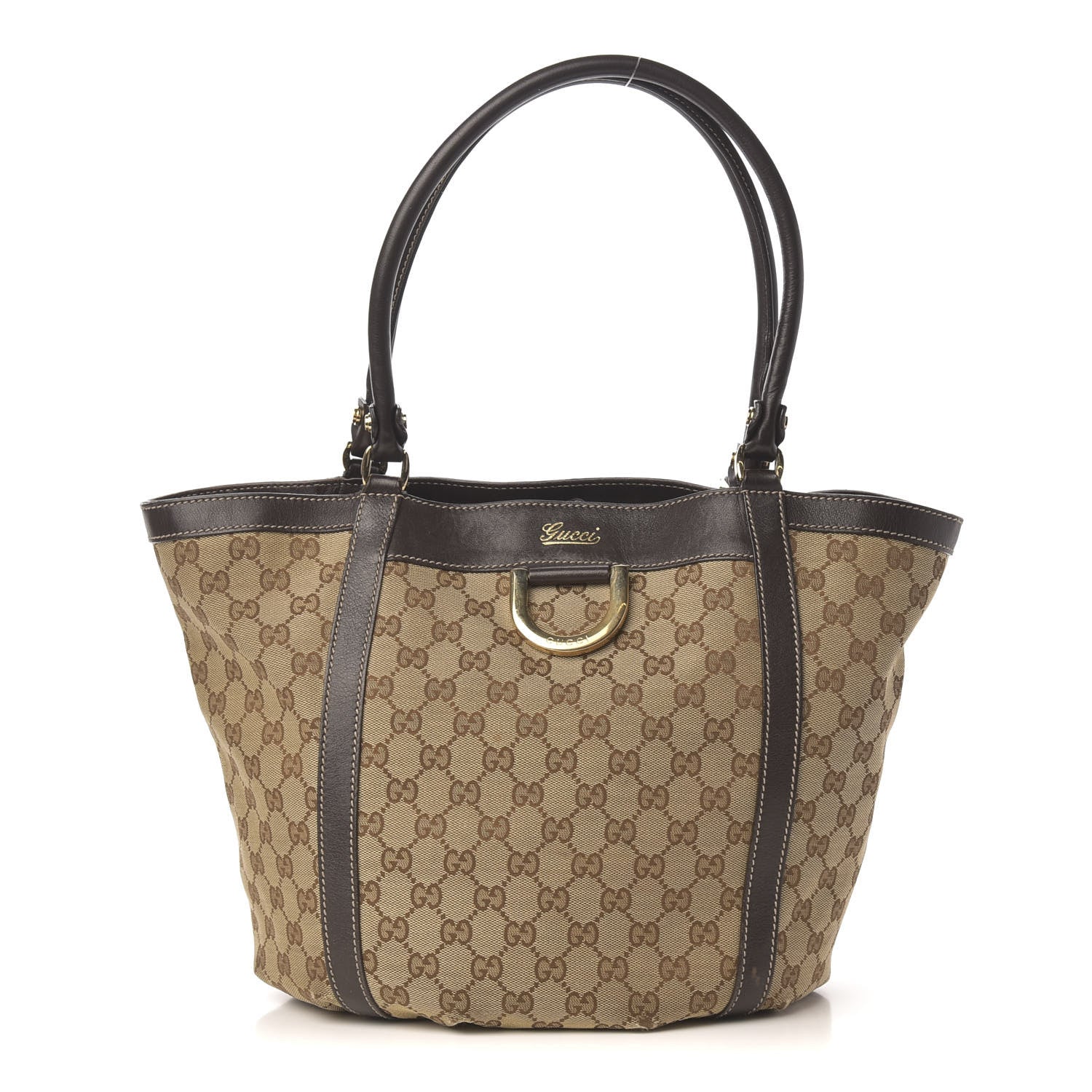 Gucci Monogram Medium D Gold Hobo Dark Brown 1 of 9