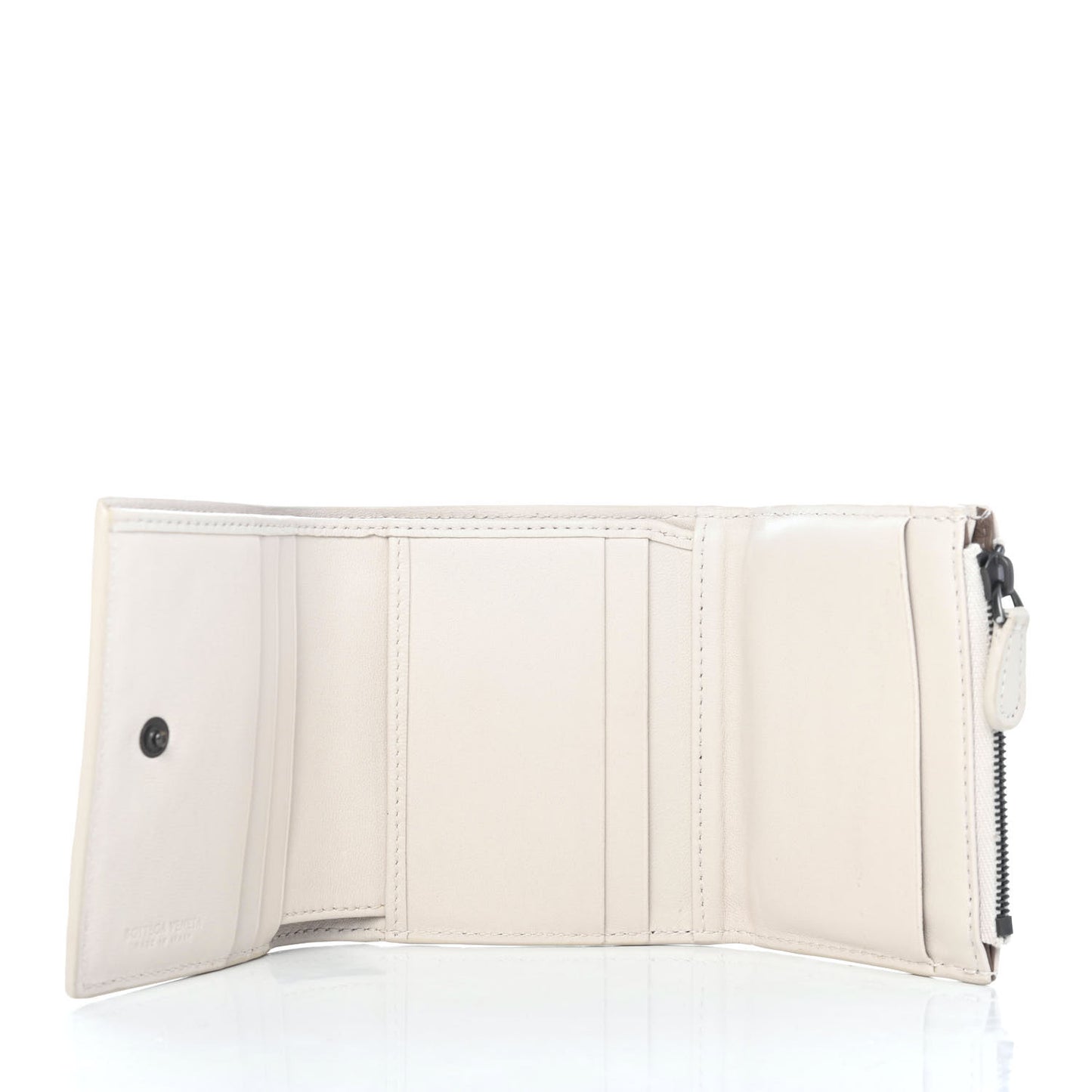Nappa Intrecciato Bi-Fold Wallet White