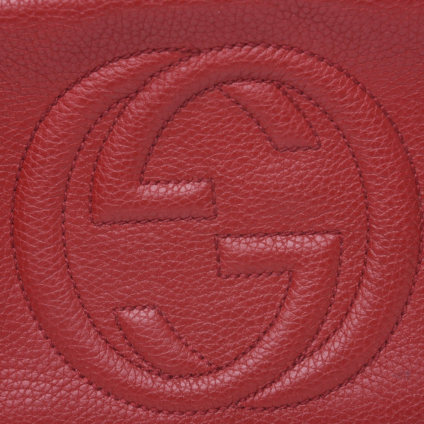 Pebbled Calfskin Small Soho Disco Bag Tabasco Red