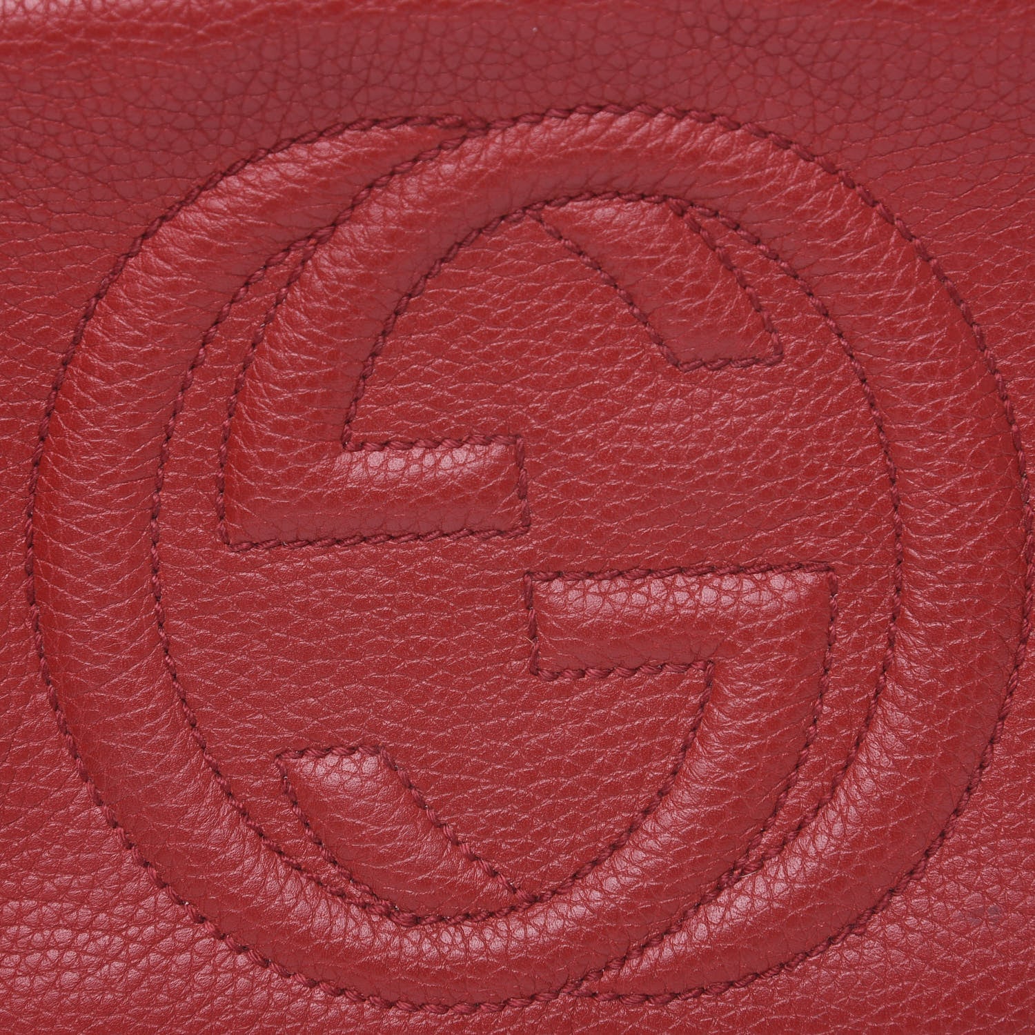 Gucci Pebbled Calfskin Small Soho Disco Bag Tabasco Red 9 of 9