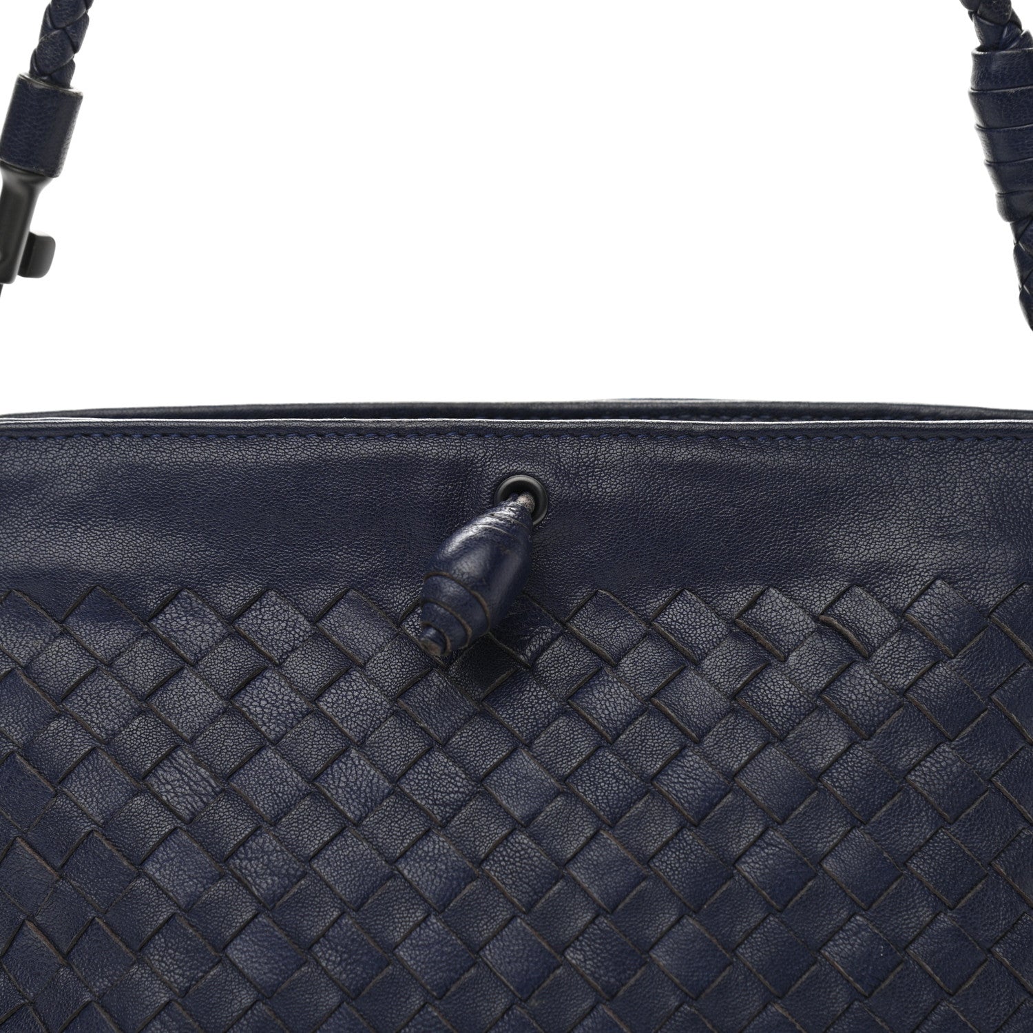 Bottega Veneta Nappa Intrecciato Mini Shoulder Bag Navy Blue 7 of 13